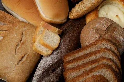 Background of Various Bread Stock Photos