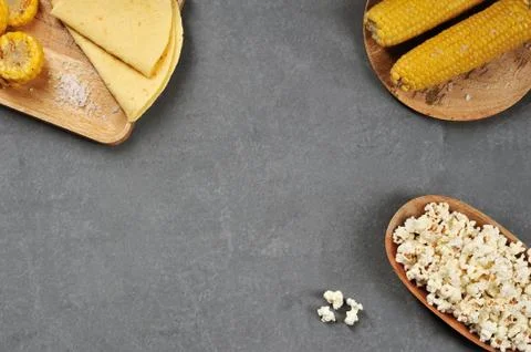 Background from various kinds of corn Stock Photos