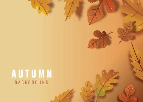 Background vector autumn leaves with gradient illustration Stock Illustration