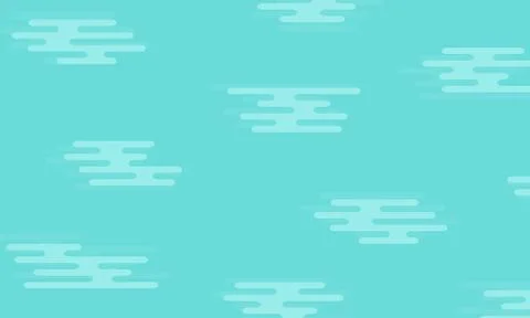 Background vector of green abstract sky with clouds Stock Illustration