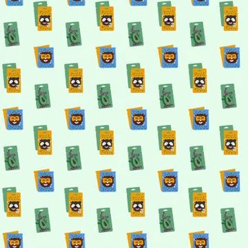 Background vector illustration, personal care. Face mask with a different design Stock Illustration