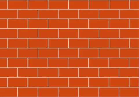 Background vector image of a brown brick wall. Stock Illustration