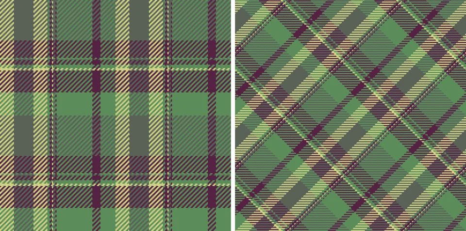 Background vector pattern of seamless texture fabric with a plaid check tar.. イラスト素材