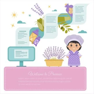 Background vector Provence Stock Illustration