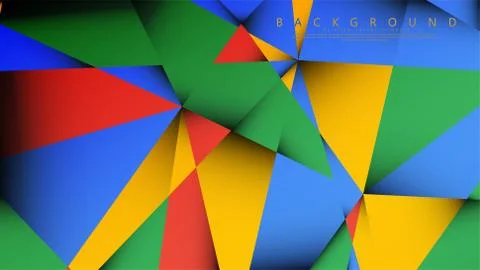 Background Vector of a Triangle with a combination of red yellow and green. G 스톡 일러스트
