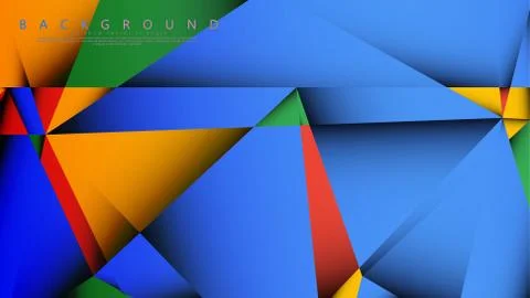 Background Vector of a Triangle with a combination of red yellow and green. G Stock Illustration