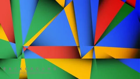 Background Vector of a Triangle with a combination of red yellow and green. G 스톡 일러스트