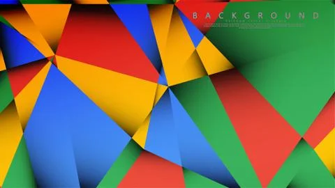 Background Vector of a Triangle with a combination of red yellow and green. G Stock Illustration