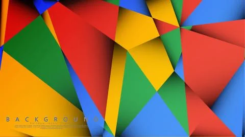 Background Vector of a Triangle with a combination of red yellow and green. G 스톡 일러스트