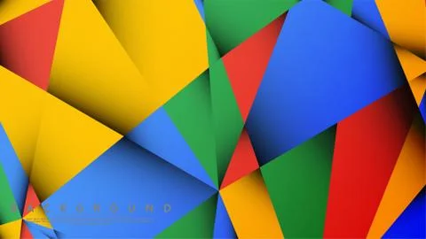 Background Vector of a Triangle with a combination of red yellow and green. G Illustrazione stock