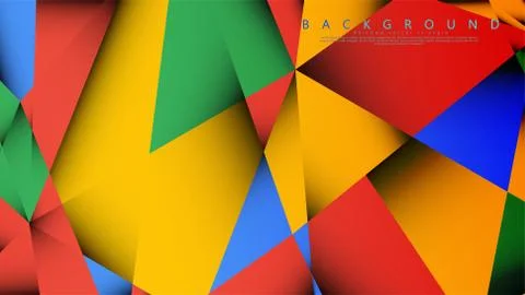 Background Vector of a Triangle with a combination of red yellow and green. G Stock Illustration