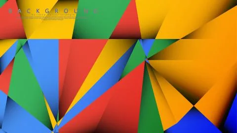 Background Vector of a Triangle with a combination of red yellow and green. G Stock Illustration