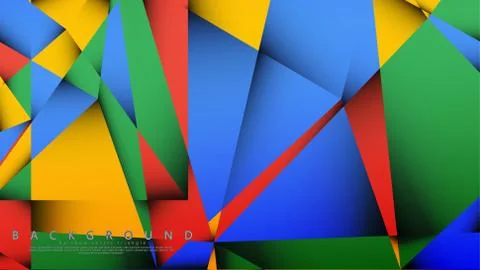 Background Vector of a Triangle with a combination of red yellow and green. G Stock Illustration