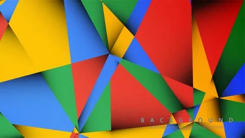 Background Vector of a Triangle with a combination of red yellow and green. G 스톡 일러스트