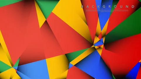Background Vector of a Triangle with a combination of red yellow and green. G Stock Illustration