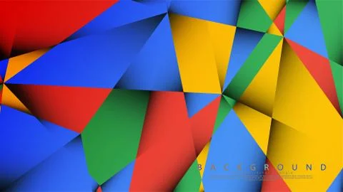 Background Vector of a Triangle with a combination of red yellow and green. G Stock Illustration