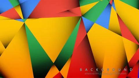 Background Vector of a Triangle with a combination of red yellow and green. G Stock Illustration
