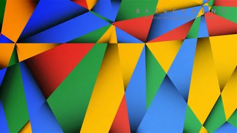 Background Vector of a Triangle with a combination of red yellow and green. G 스톡 일러스트
