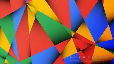 Background Vector of a Triangle with a combination of red yellow and green. G Stock Illustration