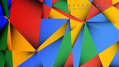 Background Vector of a Triangle with a combination of red yellow and green. G Stock Illustration