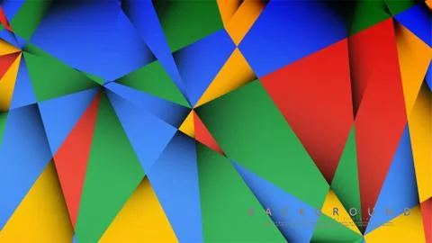 Background Vector of a Triangle with a combination of red yellow and green. G Stock Illustration
