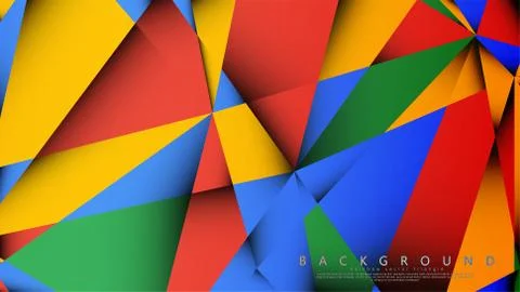 Background Vector of a Triangle with a combination of red yellow and green. G Stock Illustration