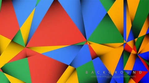 Background Vector of a Triangle with a combination of red yellow and green. G Stock Illustration