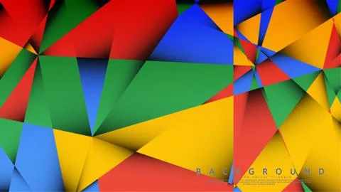 Background Vector of a Triangle with a combination of red yellow and green. G Stock Illustration