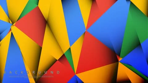 Background Vector of a Triangle with a combination of red yellow and green. G Stock Illustration