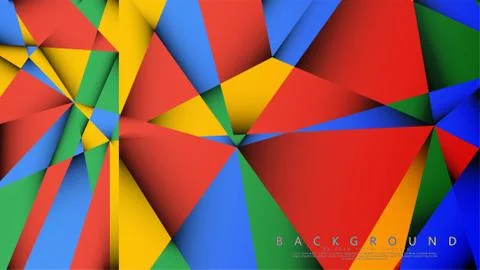 Background Vector of a Triangle with a combination of red yellow and green. G Stock Illustration