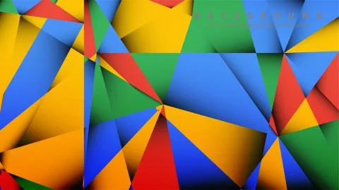 Background Vector of a Triangle with a combination of red yellow and green. G Stock Illustration