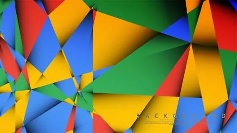 Background Vector of a Triangle with a combination of red yellow and green. G Stock Illustration