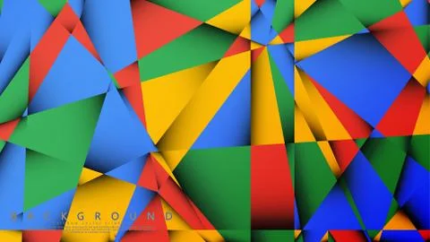 Background Vector of a Triangle with a combination of red yellow and green. G Stock Illustration