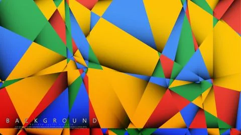 Background Vector of a Triangle with a combination of red yellow and green. G Stock Illustration