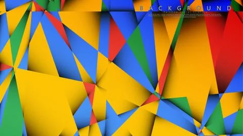Background Vector of a Triangle with a combination of red yellow and green. G Stock Illustration