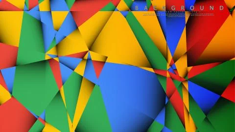 Background Vector of a Triangle with a combination of red yellow and green. G Stock Illustration