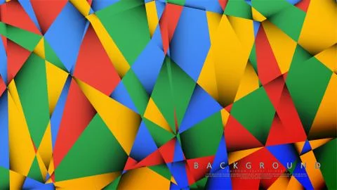 Background Vector of a Triangle with a combination of red yellow and green. G Stock Illustration