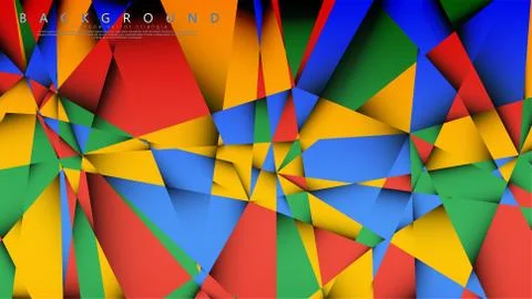 Background Vector of a Triangle with a combination of red yellow and green. G Stock Illustration