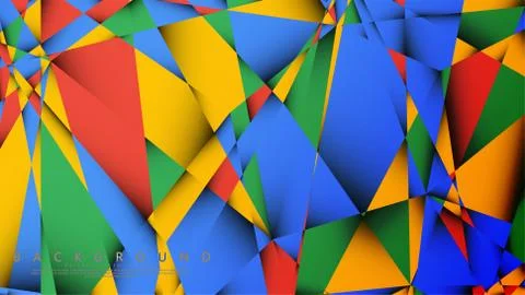 Background Vector of a Triangle with a combination of red yellow and green. G Stock Illustration