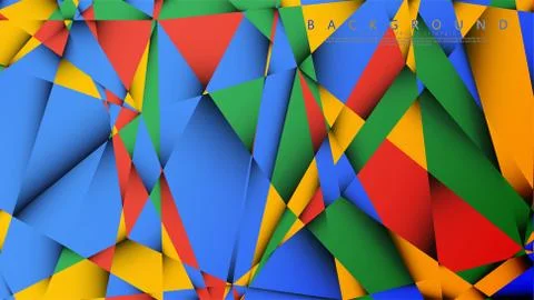 Background Vector of a Triangle with a combination of red yellow and green. G Stock Illustration