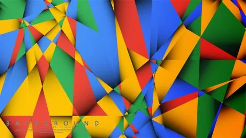 Background Vector of a Triangle with a combination of red yellow and green. G Illustrazione stock