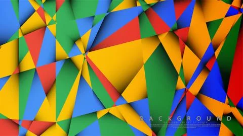 Background Vector of a Triangle with a combination of red yellow and green. G Stock Illustration