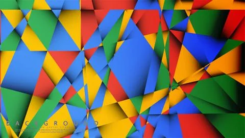 Background Vector of a Triangle with a combination of red yellow and green. G Stock Illustration