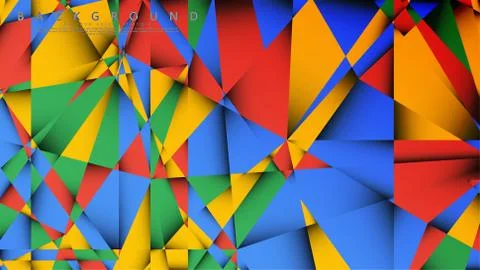 Background Vector of a Triangle with a combination of red yellow and green. G Stock Illustration