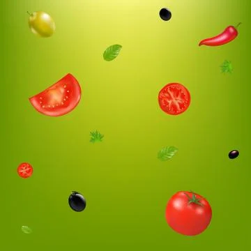 Background with vegetables Stock Illustration