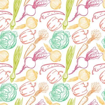 Background with vegetables Ilustración de archivo