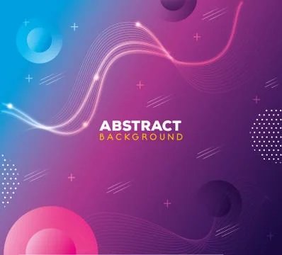 Background vibrant abstract with dots and waves Illustrazione stock