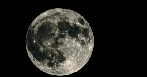 Background video close-up of the full moon moving in the night sky. Video stock 283831885