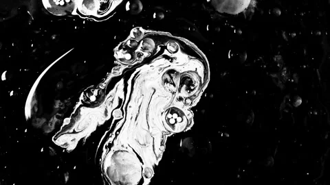 Background video of examining black and white under a microscope. Stock Footage 257438098