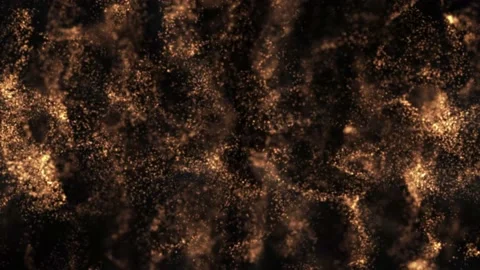 Background for video, movement of particles, dots, chaotic, pale yellow Stock Footage 171875387